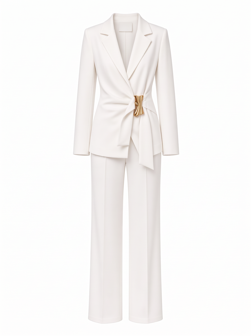 Traje gabardina detalle dorado