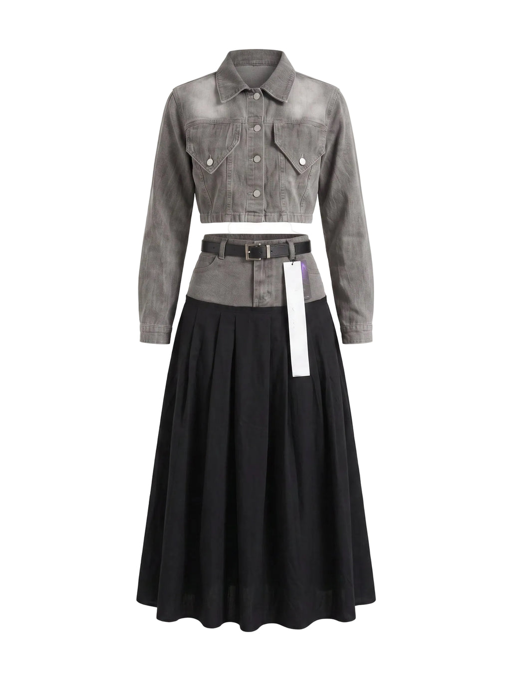 Set denim falda