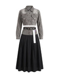 Set denim falda