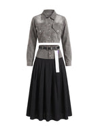 Set denim falda