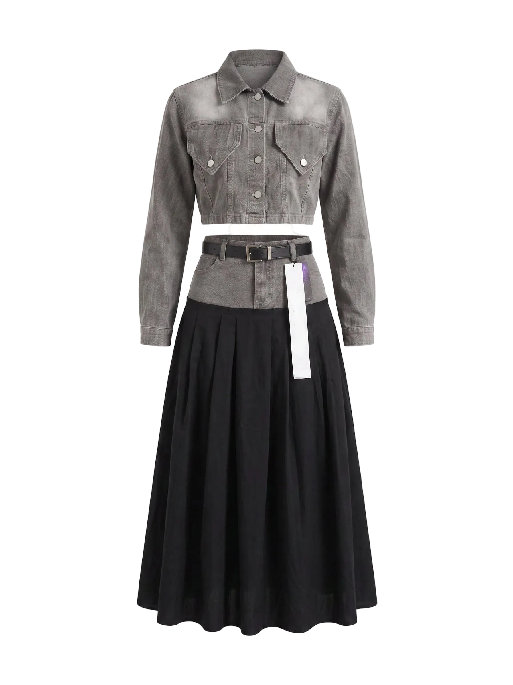 Set denim falda