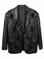 Blazer pu mostacillas