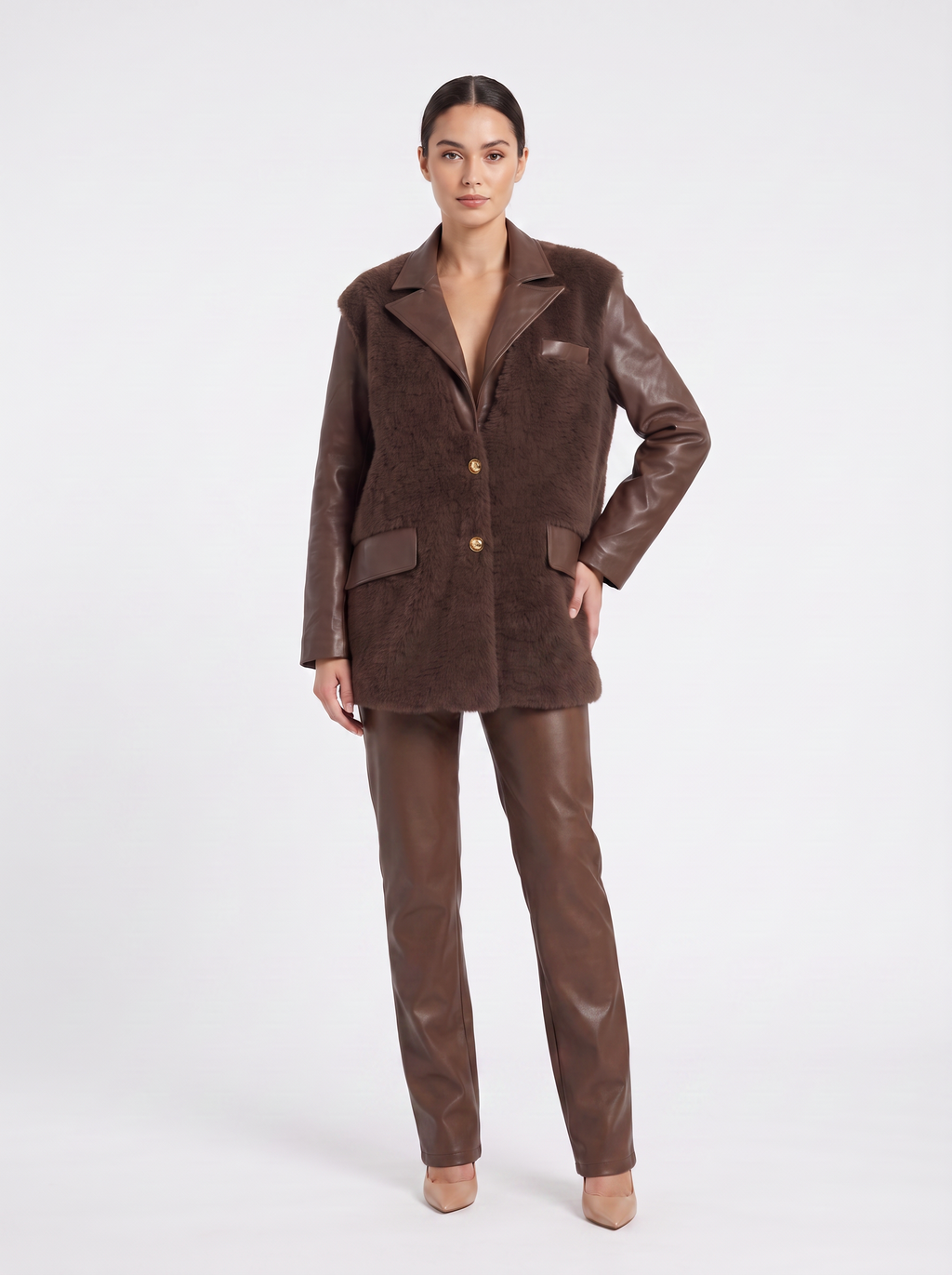 Blazer Oversize Simil Cuero