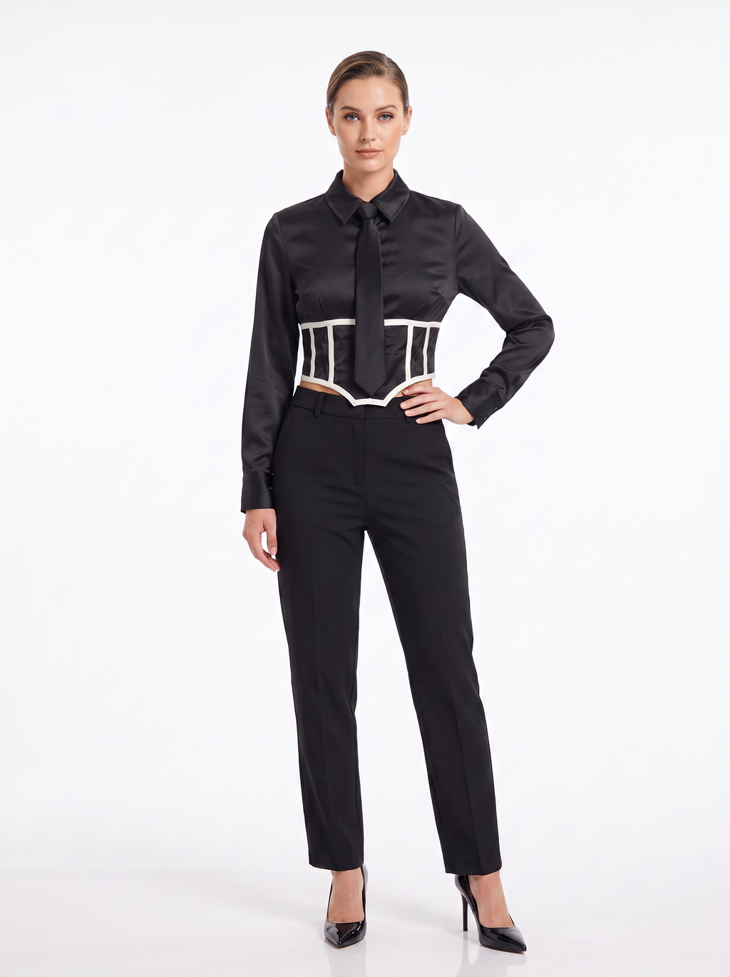 Blusa Satén Corset