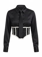 Blusa Satén Corset