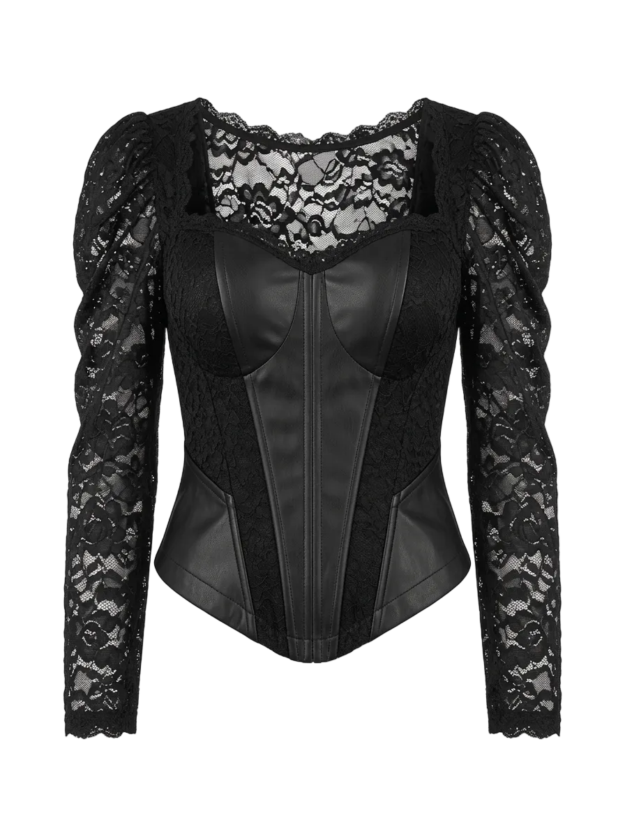 Corset Negro Encaje