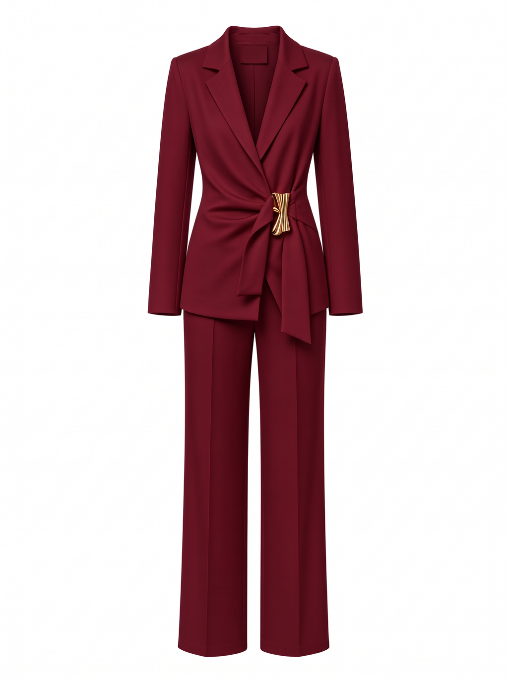 Traje gabardina detalle dorado