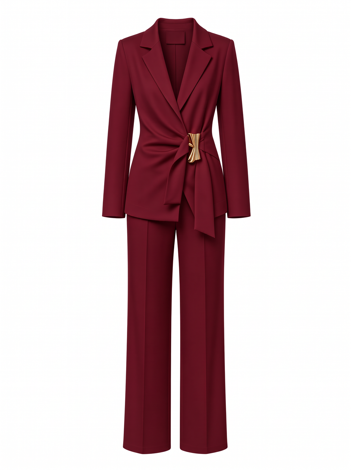 Traje gabardina detalle dorado