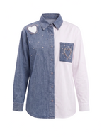 Camisa Bicolor Corazón