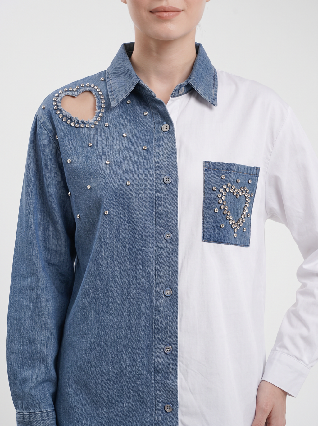 Camisa Bicolor Corazón