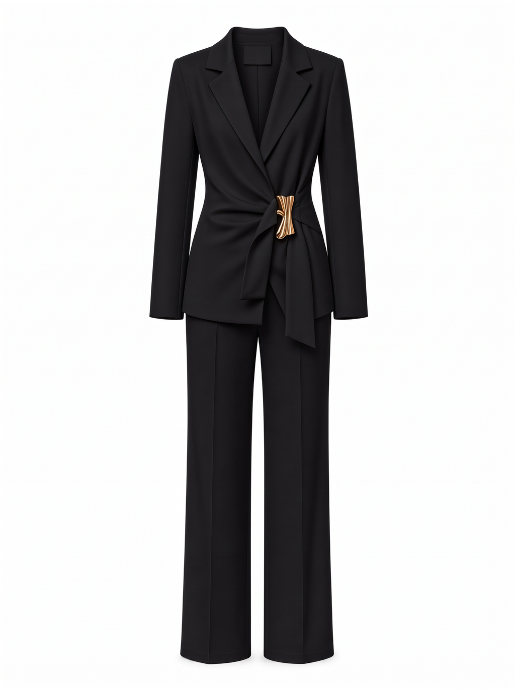 Traje gabardina detalle dorado