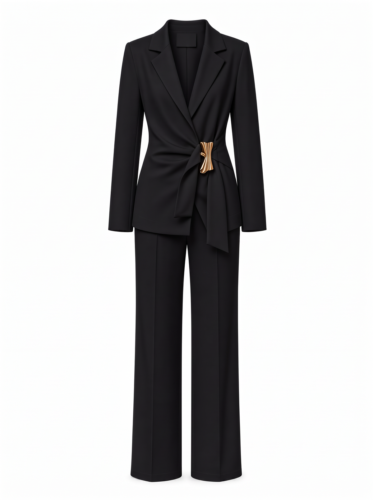 Traje gabardina detalle dorado
