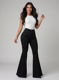 Jeans Flare con Strass