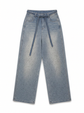 Jeans Wide Leg con Pedrería