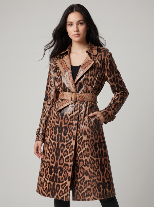 Abrigo Trenchl Print