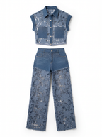 Set Flowers Strass