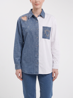 Camisa Bicolor Corazón