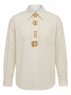 Camisa con Broches Dorados